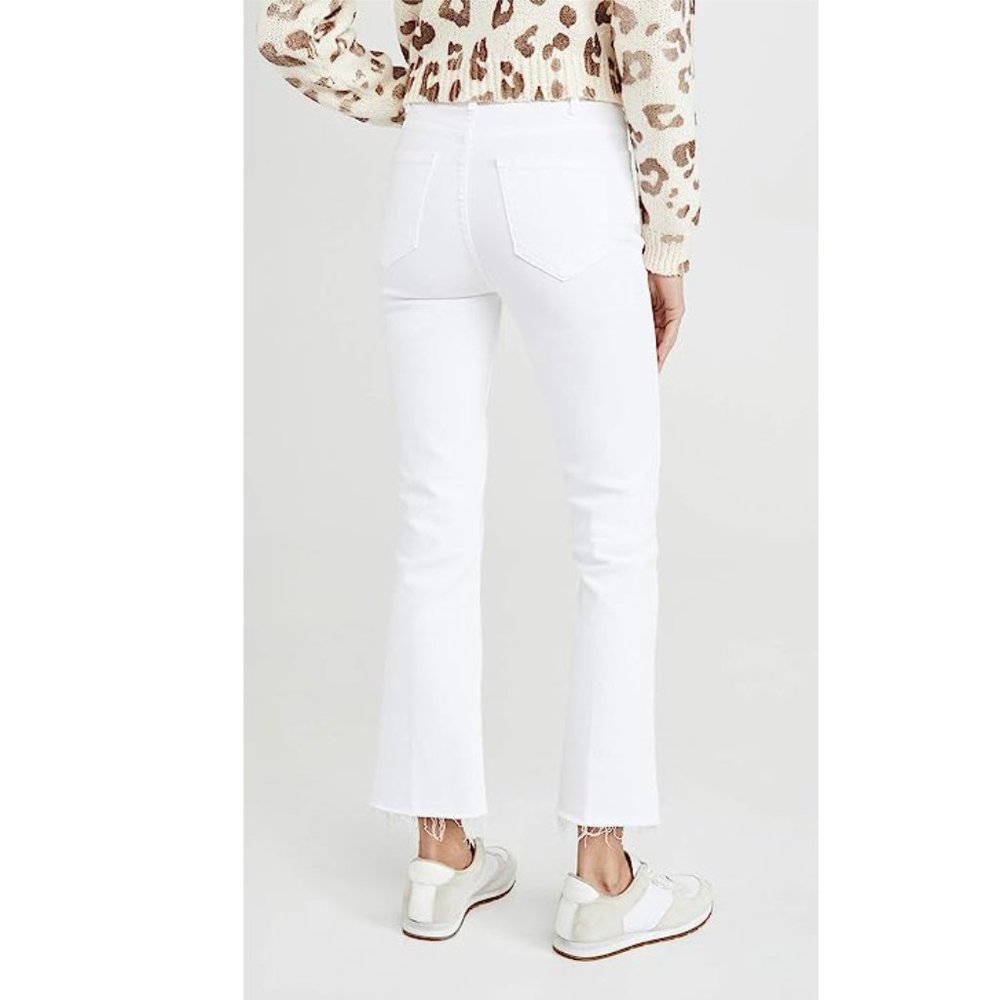 NWT! Mother Women's The Hustler Ankle Fray Jeans, Fairest of Them All, White, 28 - Picture 2 of 11